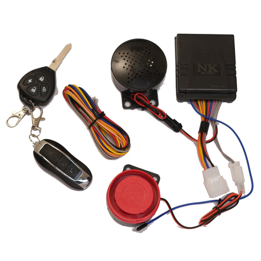 Motor Cycle Alarm System For Bike(Metal Texture Remote Control)