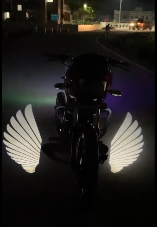 LED Angel Wings Style Light – Universal Fit for All Motorcycles, Scooters & Electric Vehicles (White Reflection, 1 Set)