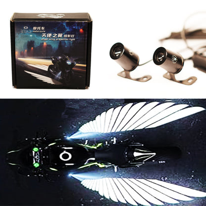 LED Angel Wings Style Light – Universal Fit for All Motorcycles, Scooters & Electric Vehicles (White Reflection, 1 Set)